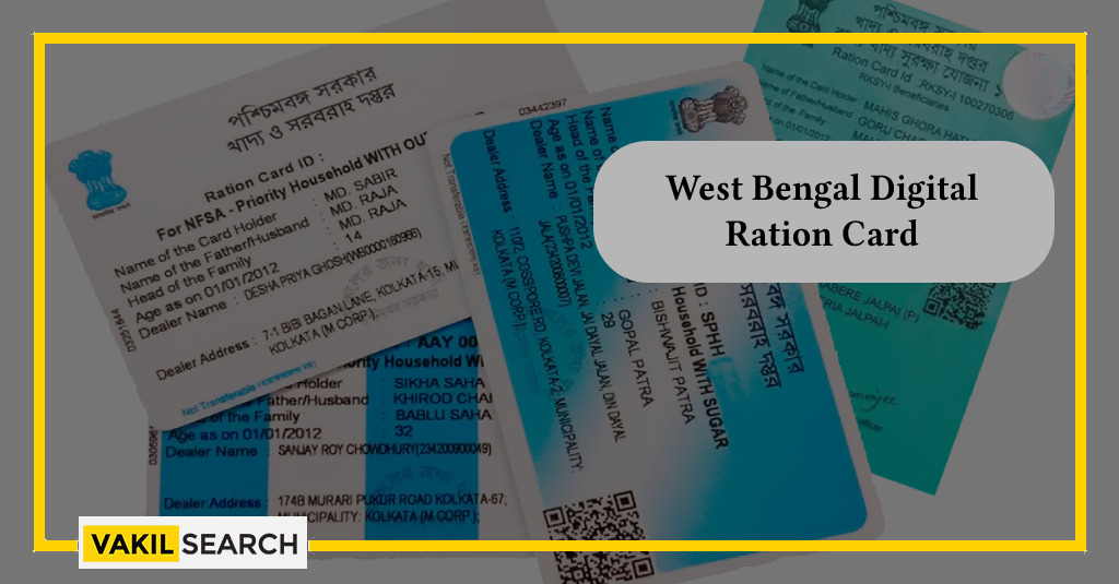 West Bengal Digital Ration Card Application wbpds wb gov in