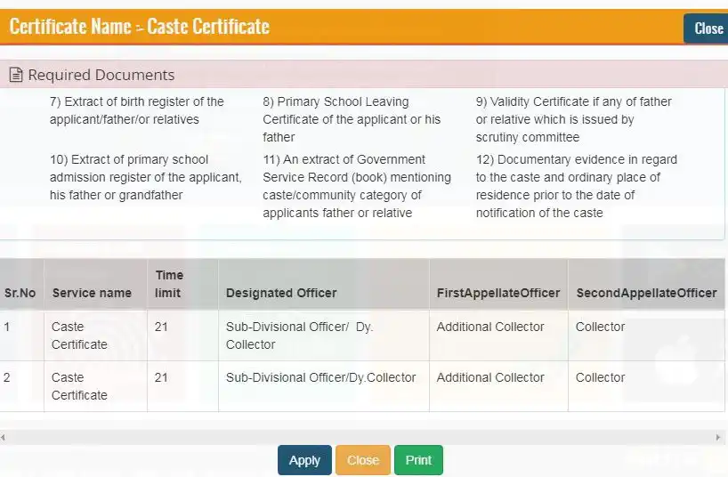 step 3 caste certificate maharashtra